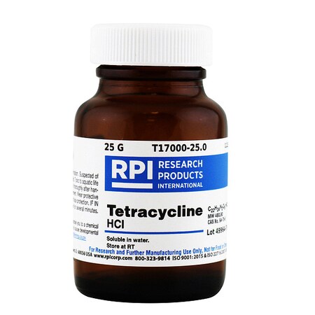 Tetracycline Hydrochloride, 25g MPN:T17000-25.0