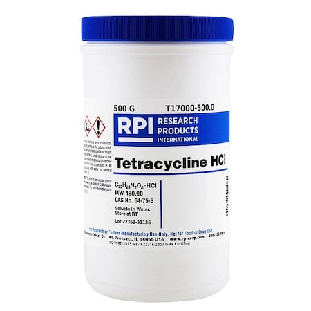 Tetracycline Hydrochloride, 500g MPN:T17000-500.0