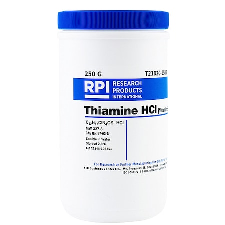 Thiamine HCl (Vitamin B1), 250g MPN:T21020-250.0