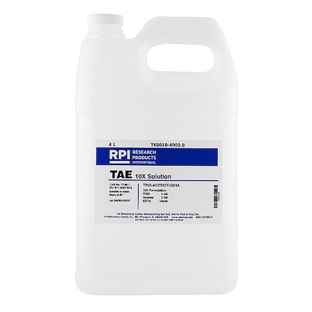 TRIS-Acetate-EDTA (TAE) 10x Solution, 4L MPN:T60010-4000.0
