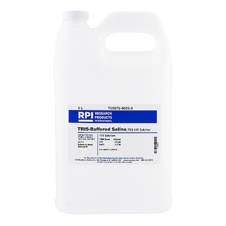 TRIS Buffered Saline 10x Solution, 4L MPN:T60075-4000.0