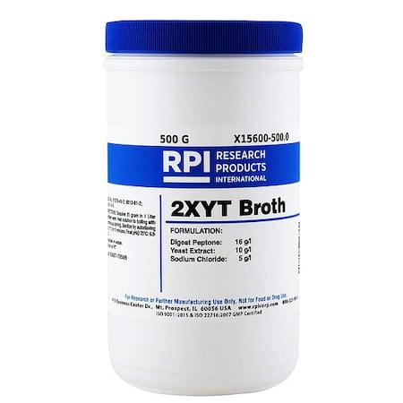 2XYT Broth, Powder, 500g MPN:X15600-500.0