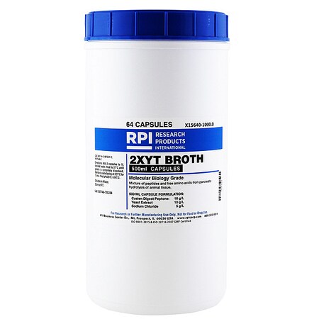 2XYT Broth, Capsules, 992g, PK64 MPN:X15640-1000.0