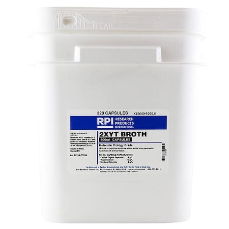 2XYT Broth, Capsules, 4960g, PK320 MPN:X15640-5000.0