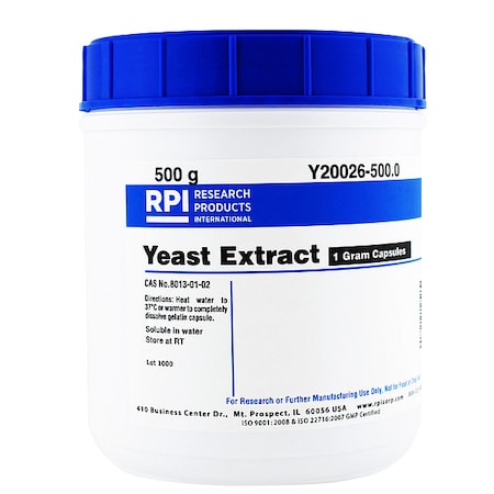 Yeast Extract Capsules, 500g, PK500 MPN:Y20026-500.0