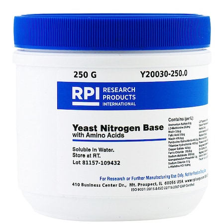 Yeast Nitrogen Base w/ Amino Acids, 250g MPN:Y20030-250.0