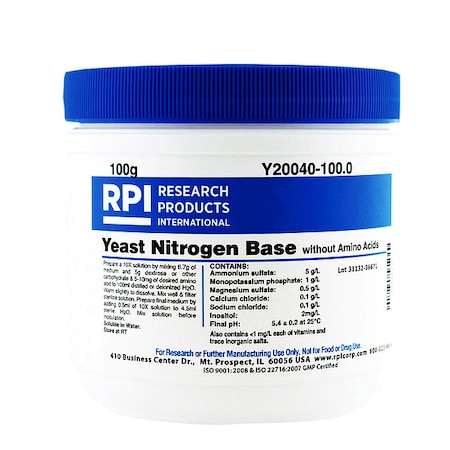 Yeast Nitrogen Base w/ Amino Acids, 100g MPN:Y20040-100.0