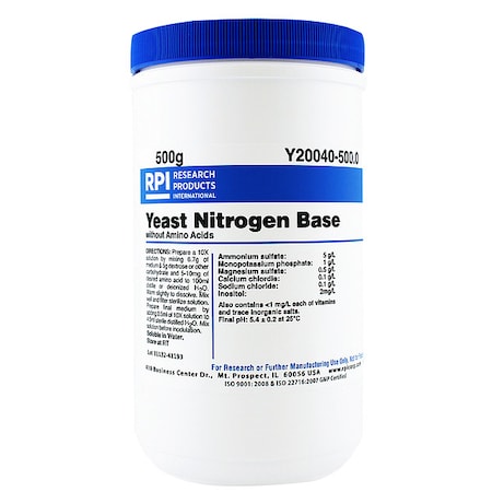 Yeast Nitrogen Base w/ Amino Acids, 500g MPN:Y20040-500.0