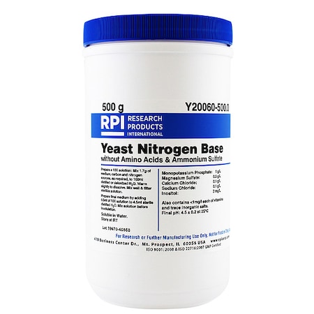 Yeast Nitrogen Base w/ Acid/Sulfate, 500g MPN:Y20060-500.0