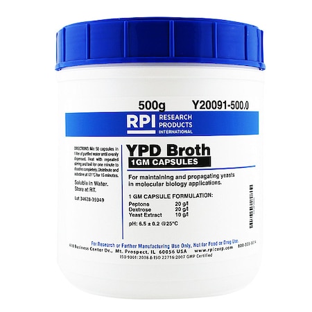 YPD Broth, 500g, PK500 MPN:Y20091-500.0