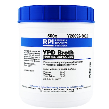 YPD Broth, 500g, PK20 MPN:Y20092-500.0