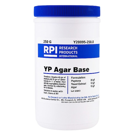 YP Agar Base, 250g MPN:Y20095-250.0