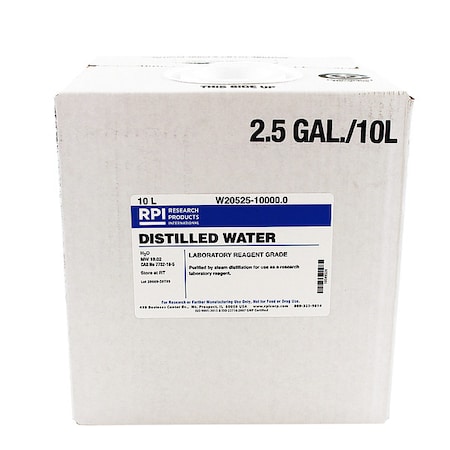Distilled Water, Lab Reagent Grade, 10L MPN:W20525-10000.0