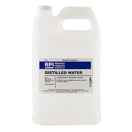 Distilled Water, Lab Reagent Grade, 4L MPN:W20525-4000.0