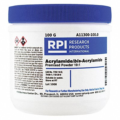 Acrylamide/bis-Acryl 19 1 Powder 100g MPN:A11300-100.0