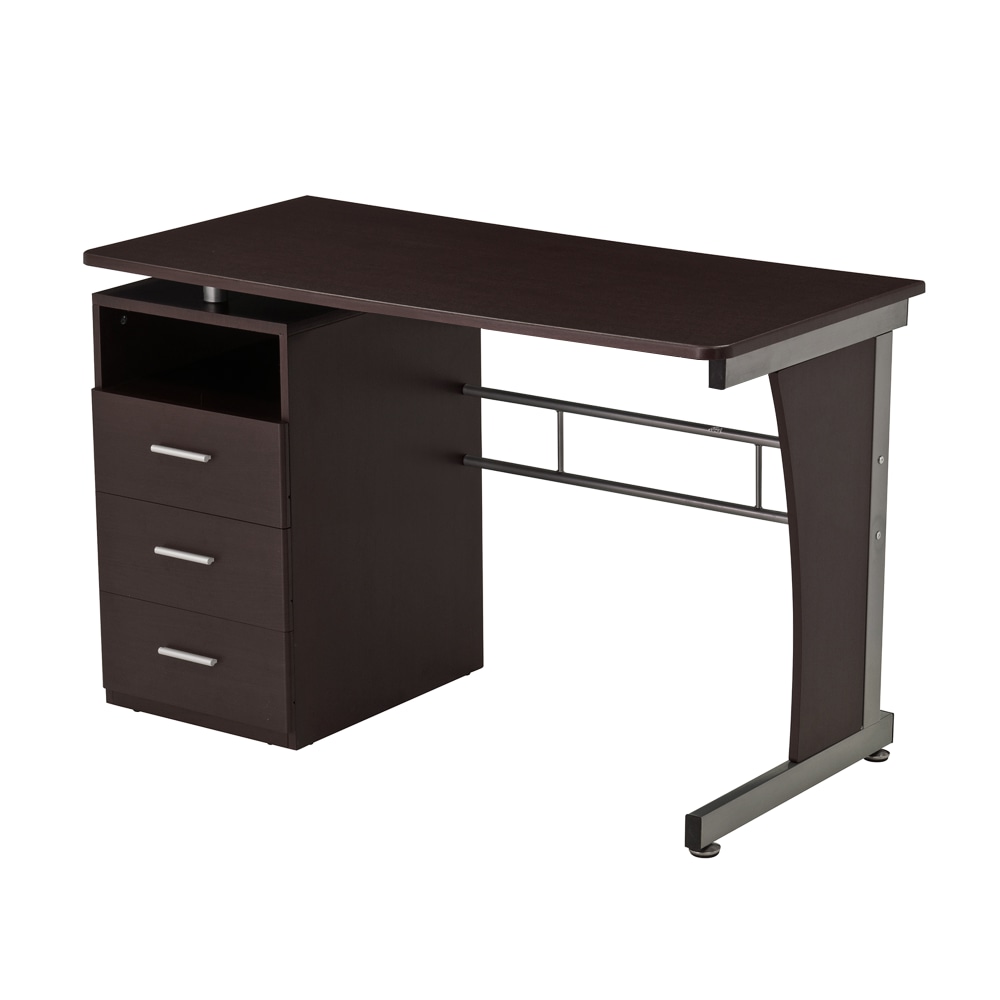 Techni Mobili Computer Desk - Rectangle Top - 3 Drawers - 80 lb Capacity - Computer MPN:RTA-3520-CH36