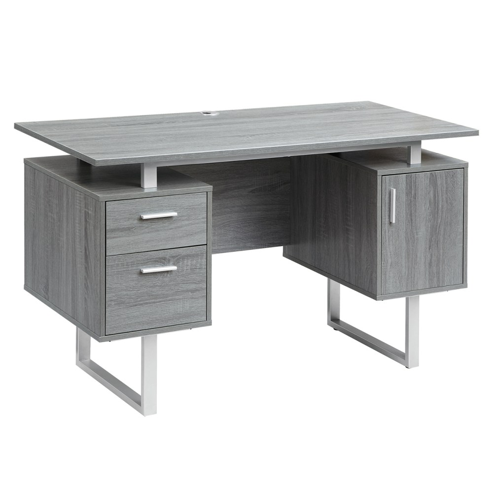 Techni Mobili 52inW Modern Computer Desk With Storage, Gray MPN:RTA-7002-GRY