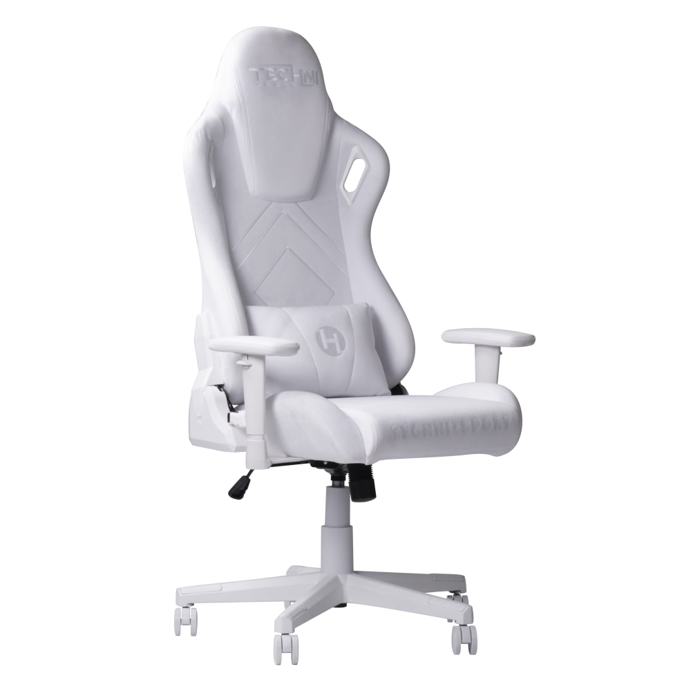 Techni Sport Ergonomic Velvet Computer Gaming Chair, White MPN:RTA-TSF45C-WHT