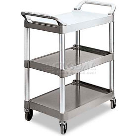 Rubbermaid® Service Cart w/3 Shelves 200 lb. Cap 33-5/8