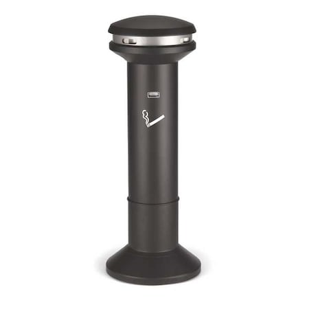 Infinity Cigarette Receptacle, 6-11/16 gal., Black MPN:FG9W3400BLA
