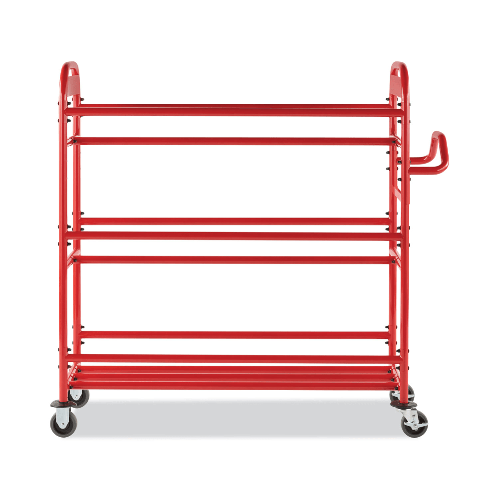 Rubbermaid Commercial Tote Picking Cart, Metal, 3 Shelves, 450 lb Capacity, 57in x 18.5in x 55in, Red MPN:2144269