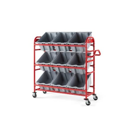 Tote Cart, 450 lb Load Capacity, 58 3/8 in Overall L, 54 3/4 in Overall H, 20 1/4 in Overall W MPN:2144269