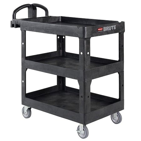 Utility Cart, 600 lb Load Capacity, 3 Shelves, 44 in L, 25 6/25 in W, 47 in H MPN:2196862