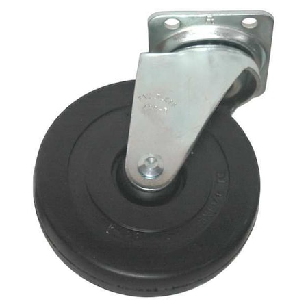 Swivel Caster, Black, Rubber, 250 lb MPN:FG25533