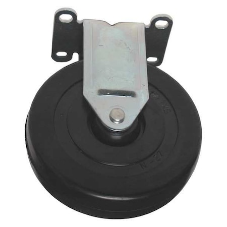 Rigid Caster, Black, Rubber, 200 lb MPN:FG27409