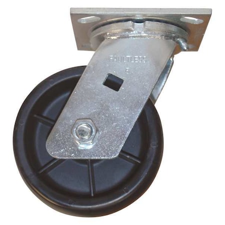 SwivelCaster, Black, Rubber;Steel, 350lb MPN:FG4727L10000