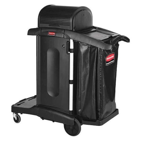 Janitor Cart, Rubber Caster, 3 Shelves MPN:1861427