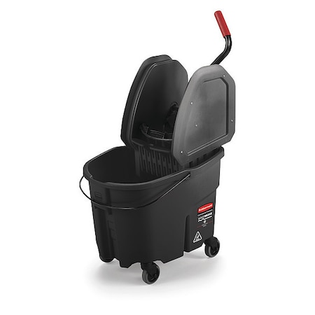 8 3/4 gal WaveBrake Down Press Mop Bucket and Wringer, Black, Polypropylene MPN:1863898