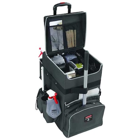 Housekeeping Cart, Black, 24-3/4 in.H MPN:1902465