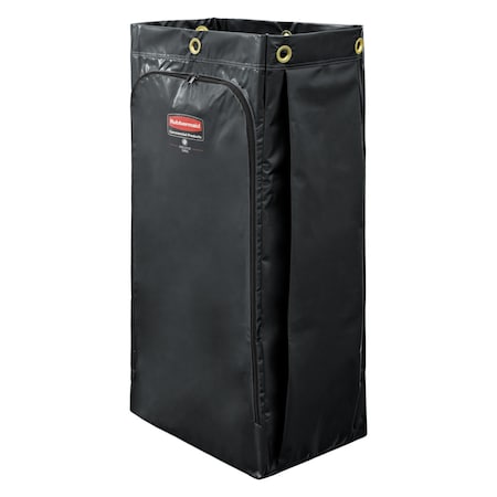 Janitorial Cart Vinyl Bag, 34 gal Cap, Blk MPN:1966886