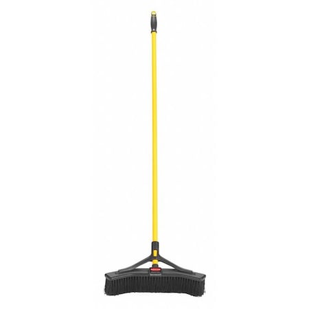 18 in Sweep Face Angle Broom, Medium, Synthetic, Black MPN:2018727