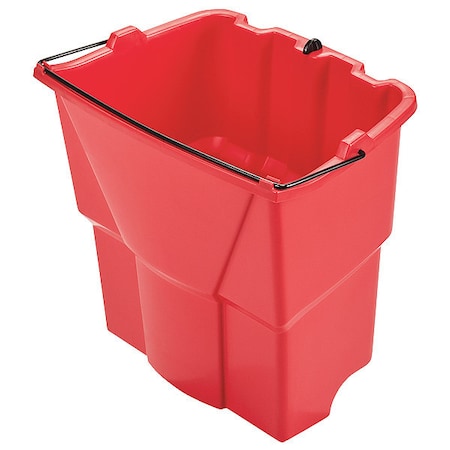 4 1/2 gal Oval Dirty Water Bucket, 14 in H, 10 in Dia, Red, Plastic MPN:2064907