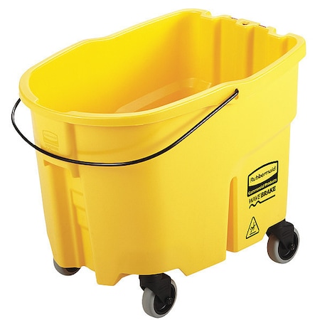 8 3/4 gal Oval Mop Bucket, 17 in H, 16 in Dia, Yellow, Plastic MPN:2064914
