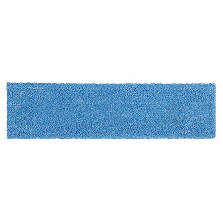 Flat Mop Pad, Clip-On Connection, Blue, Microfiber MPN:2132427