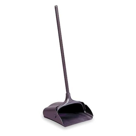 Long Handled Dust Pan with Wheels, Polypropylene, 27 1/2 in Handle Lg MPN:FG253104BLA