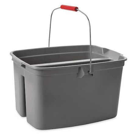 4 3/4 gal Double Bucket, Gray, Plastic MPN:FG262888GRAY