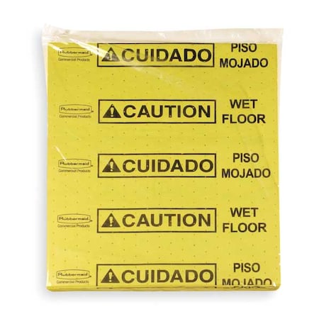 Sorbent Pad, Universal, 2 3/4 gal Vol Absorbed per Pkg, 20 in x 16 1/2 in, Yellow, Polypropylene MPN:FG425200YEL