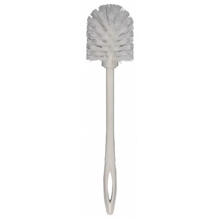 Toilet Brush, 11 1/2 in L Handle, 3 in L Brush, White, Plastic, 14 1/2 in L Overall MPN:FG631000WHT