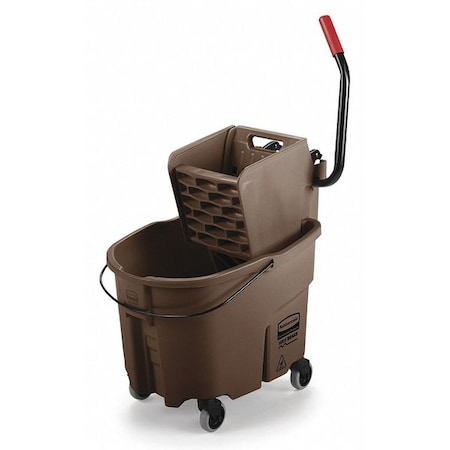 8 3/4 gal WaveBrake Side Press Mop Bucket and Wringer, Brown, Polypropylene MPN:FG758088BRN