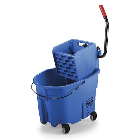 8 3/4 gal WaveBrake Side Press Mop Bucket and Wringer, Blue, Polypropylene MPN:FG758888BLUE