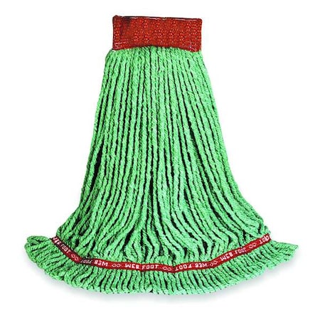 5 in String Wet Mop, 28 oz Dry Wt, Side Gate Connection, Looped-End, Green, Synthetic MPN:FGA25306GR00