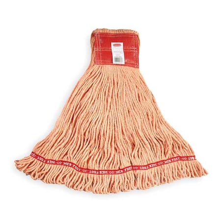5 in String Wet Mop, 28 oz Dry Wt, Side Gate Connection, Looped-End, Orange, Cotton/Synthetic MPN:FGA25306OR00