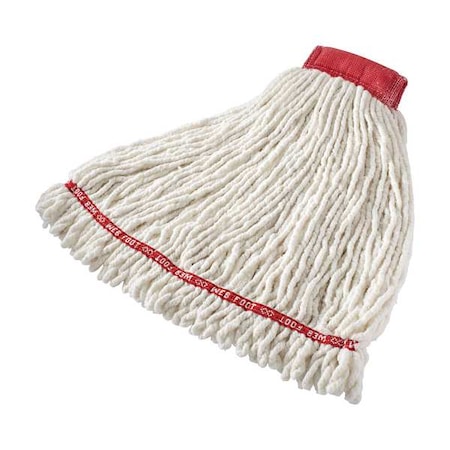 5 in String Wet Mop, 26 oz Dry Wt, Side Gate Connection, Looped-End, White, Cotton MPN:FGA25306WH00