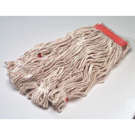 1 in String Wet Mop, 20 oz Dry Wt, Slide On Connection, Looped-End, White, Cotton/Synthetic MPN:FGC11306WH00