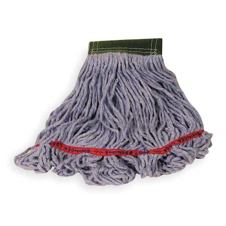 5 in String Wet Mop, 16 oz Dry Wt, Side Gate Connection, Looped-End, Blue, Cotton/Rayon/Polyester MPN:FGC15206BL00