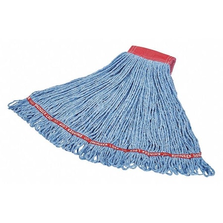 5 in String Wet Mop, 28 oz Dry Wt, Side Gate Connection, Looped-End, Blue, Cotton/Rayon/Polyester MPN:FGC15306BL00